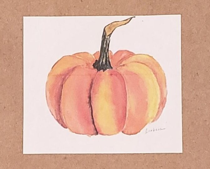 Recycled Paper Bag - Pumpkin