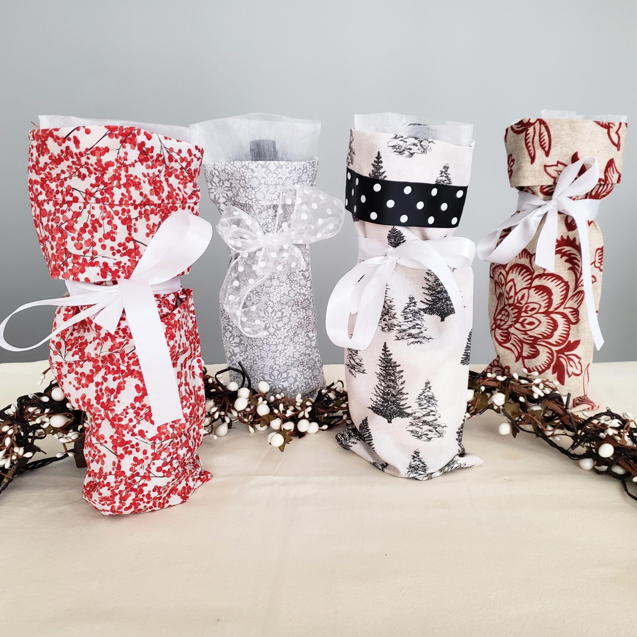 Holiday Cheer - Berries-Bows -Botanicals (Set of Four)