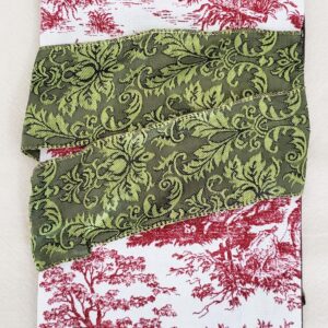 Holiday Red and Green Toile
