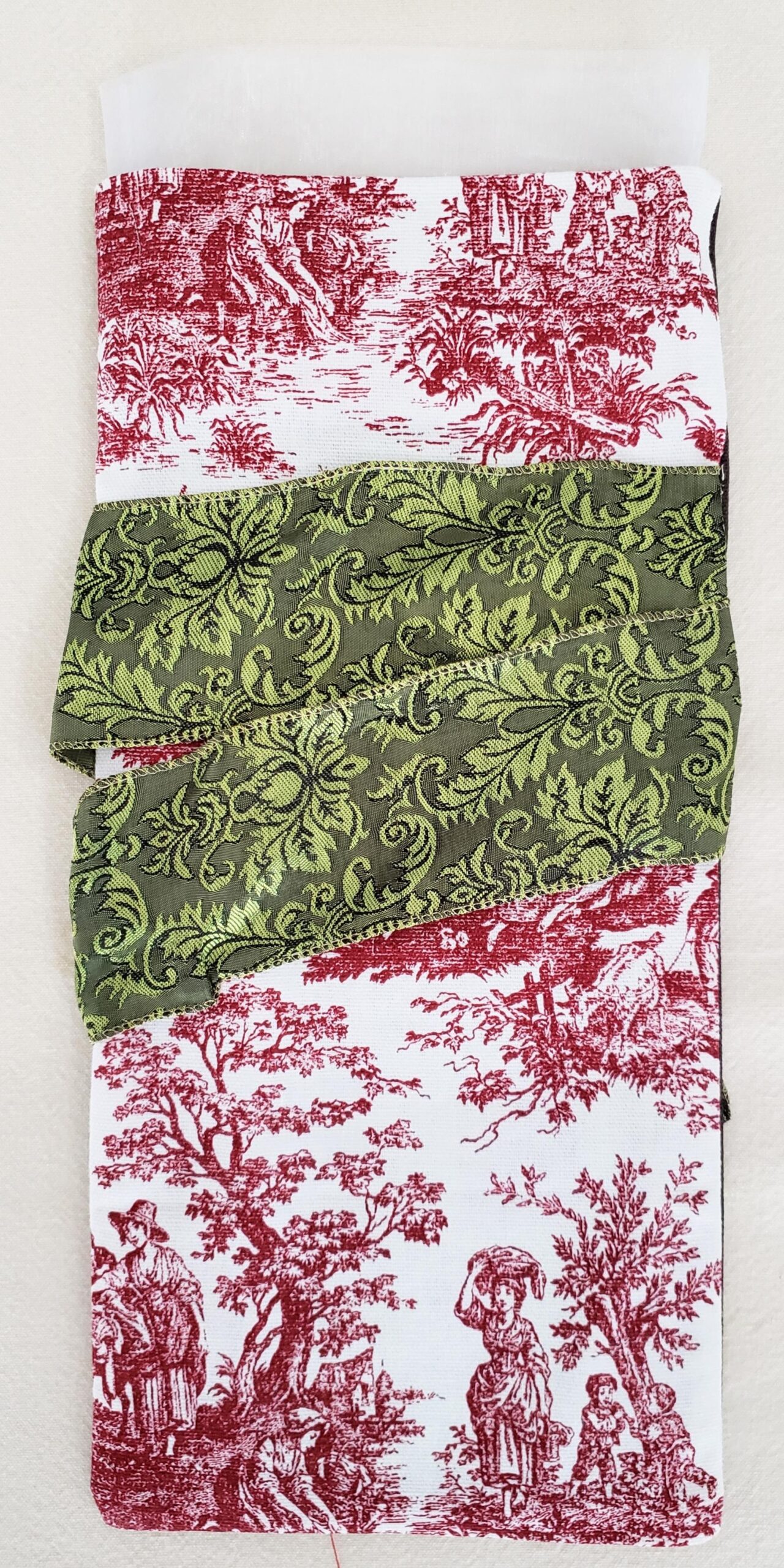 Holiday Red and Green Toile