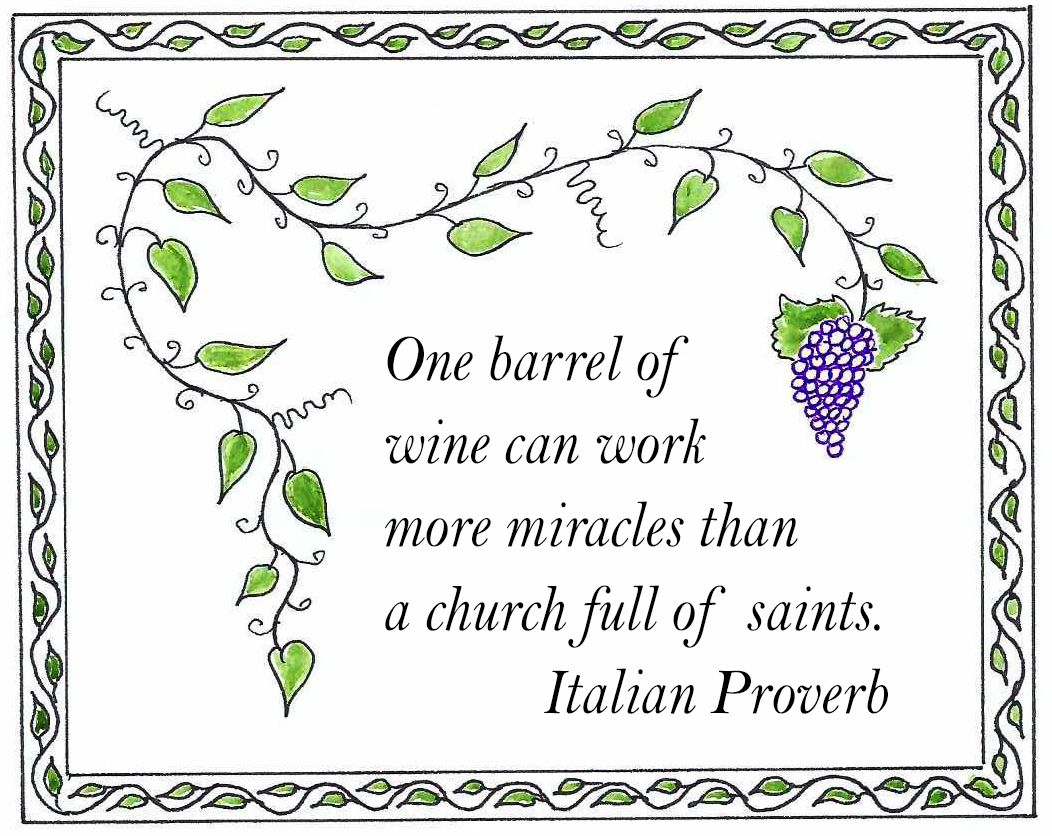 Recycled Paper Bag - "One Barrel of Wine"
